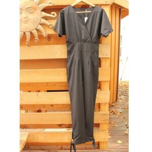 NWT Black Wrap Jumpsuit- Deep V- Neck - CBR Chic/ Boutique/ Rose